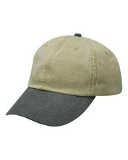 Adams Headwear Khaki/ Charcoal / OSFM Adams Headwear LP101 - Optimum Pigment-Dyed Dad Hat