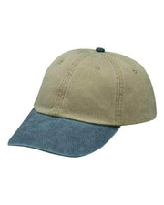 Adams Headwear Khaki/ Midnight Blue / OSFM Adams Headwear LP101 - Optimum Pigment-Dyed Dad Hat
