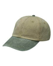 Adams Headwear Khaki/ Spruce Green / OSFM Adams Headwear LP101 - Optimum Pigment-Dyed Dad Hat