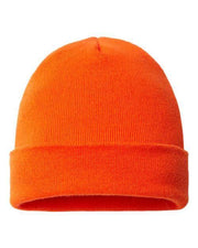 CAP AMERICA Deep Orange / One Size CAP AMERICA TKN24 - USA-Made 12" Cuffed Beanie