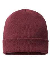 CAP AMERICA Maroon / One Size CAP AMERICA TKN24 - USA-Made 12" Cuffed Beanie