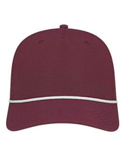 CAP AMERICA Merlot/ White / Adjustable CAP AMERICA i7256 - Athletic Rope Cap