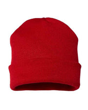 CAP AMERICA True Red / One Size CAP AMERICA TKN24 - USA-Made 12" Cuffed Beanie