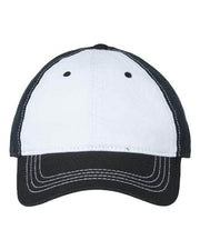 CAP AMERICA White/ Black / Adjustable CAP AMERICA i1002 - Relaxed Golf Dad Hat