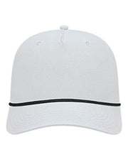 CAP AMERICA White/ Black / Adjustable CAP AMERICA i7256 - Athletic Rope Cap