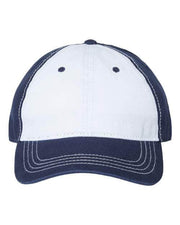 CAP AMERICA White/ Light Navy / Adjustable CAP AMERICA i1002 - Relaxed Golf Dad Hat