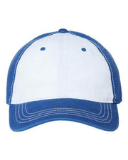 CAP AMERICA White/ Royal / Adjustable CAP AMERICA i1002 - Relaxed Golf Dad Hat