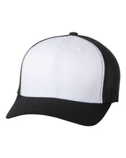 Flexfit Black/ White/ Black / One Size Flexfit 6511 - Trucker Cap