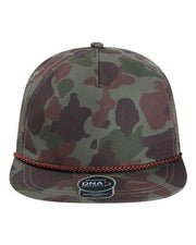 Imperial Frog Skin Camo/ Green / Adjustable Imperial DNA010 - The Aloha Rope Cap