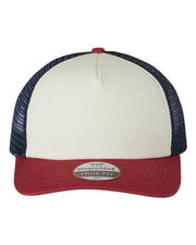 Imperial Vanilla/ Red Ribbon/ Dark Navy / Adjustable Imperial 1287 - North Country Trucker Cap