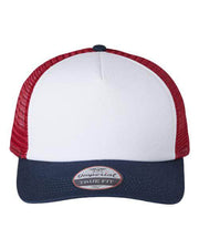 Imperial White/ Imperial Navy/ Red / Adjustable Imperial 1287 - North Country Trucker Cap
