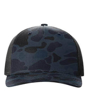 Richardson Admiral Duck Camo/ Black / Adjustable Richardson 112PFP - Five-Panel Printed Trucker Cap