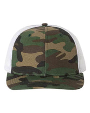 Richardson Army Camo/ White / Adjustable Richardson 112P - Printed Trucker Cap