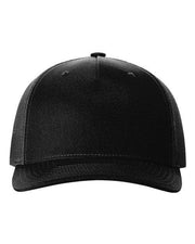 Richardson Black / Adjustable Richardson 112FP - Five-Panel Trucker Cap