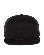 Richardson Black / Adjustable Richardson 168 - Seven-Panel Trucker Cap