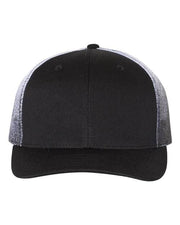 Richardson Black/ Black to White Fade / Adjustable Richardson 112PM - Printed Mesh Trucker Cap