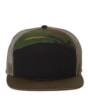 Richardson Black/ Camo/ Loden / Adjustable Richardson 168 - Seven-Panel Trucker Cap
