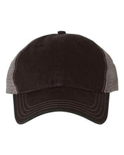 Richardson Black/ Charcoal / Adjustable Richardson 111 - Garment-Washed Trucker Cap
