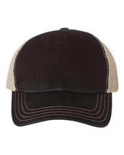 Richardson Black/ Khaki / Adjustable Richardson 111 - Garment-Washed Trucker Cap