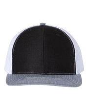 Richardson Black/ White/ Heather Grey / OSFM Richardson 112 - Snapback Trucker Cap