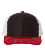 Richardson Black/ White/ Red / OSFM Richardson 112 - Snapback Trucker Cap