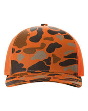 Richardson Blaze Duck Camo/ Blaze / Adjustable Richardson 112PFP - Five-Panel Printed Trucker Cap