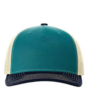 Richardson Blue Teal/ Birch/ Navy / Adjustable Richardson 112FP - Five-Panel Trucker Cap