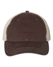 Richardson Brown/ Khaki / Adjustable Richardson 111 - Garment-Washed Trucker Cap