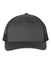 Richardson Charcoal/ Black / Adjustable Richardson 112FP - Five-Panel Trucker Cap