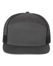 Richardson Charcoal/ Black / Adjustable Richardson 168 - Seven-Panel Trucker Cap