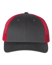 Richardson Charcoal/ Red / M/L Richardson 115 - Low Pro Trucker Cap