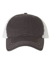 Richardson Charcoal/ White / Adjustable Richardson 111 - Garment-Washed Trucker Cap