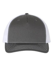 Richardson Charcoal/ White / Adjustable Richardson 112FP - Five-Panel Trucker Cap