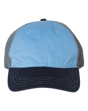 Richardson Columbia Blue/ Charcoal/ Navy / Adjustable Richardson 111 - Garment-Washed Trucker Cap