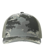 Richardson Digital Camo/ Light Green / Adjustable Richardson 112PFP - Five-Panel Printed Trucker Cap