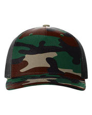 Richardson Green Camo/ Black / Adjustable Richardson 112PFP - Five-Panel Printed Trucker Cap