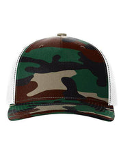 Richardson Green Camo/ White / Adjustable Richardson 112PFP - Five-Panel Printed Trucker Cap