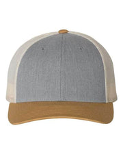 Richardson Heather Grey/ Birch/ Amber Gold / M/L Richardson 115 - Low Pro Trucker Cap
