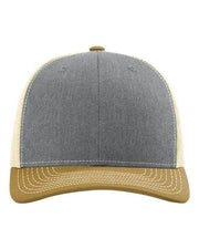 Richardson Heather Grey/ Birch/ Amber Gold / OSFM Richardson 112 - Snapback Trucker Cap