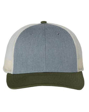 Richardson Heather Grey/ Birch/ Army / M/L Richardson 115 - Low Pro Trucker Cap
