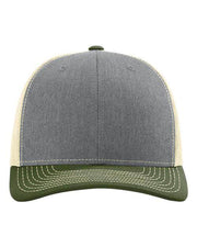 Richardson Heather Grey/ Birch/ Army Olive / OSFM Richardson 112 - Snapback Trucker Cap