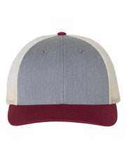 Richardson Heather Grey/ Birch/ Cardinal / M/L Richardson 115 - Low Pro Trucker Cap