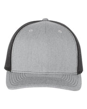 Richardson Heather Grey/ Black / Adjustable Richardson 112FP - Five-Panel Trucker Cap