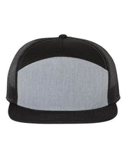 Richardson Heather Grey/ Black / Adjustable Richardson 168 - Seven-Panel Trucker Cap