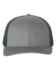 Richardson Heather Grey/ Dark Green / OSFM Richardson 112 - Snapback Trucker Cap