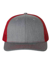 Richardson Heather Grey/ Red / OSFM Richardson 112 - Snapback Trucker Cap