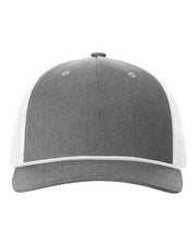 Richardson Heather Grey/ White / Adjustable Richardson 112FPR - Five-Panel Trucker with Rope Cap