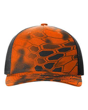 Richardson Kryptek Inferno/ Black / Adjustable Richardson 112PFP - Five-Panel Printed Trucker Cap