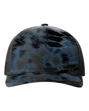 Richardson Kryptek Neptune/ Black / Adjustable Richardson 112PFP - Five-Panel Printed Trucker Cap