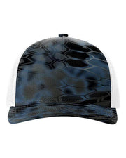 Richardson Kryptek Neptune/ White / Adjustable Richardson 112PFP - Five-Panel Printed Trucker Cap